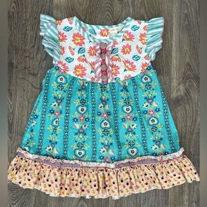 Matilda Jane Girls Tunic Top Size 6 Floral Mixed Print cottagecorekids